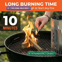 Natural Fire Starter Sticks: Quick Start Fire Starters for Grills Campfires Indo
