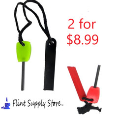 Magnesium Flint Emergency Fire Starter Fire Striker Rod Camping Survival Gear