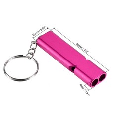 2Pcs Emergency Survival Whistle, Double Tubes Whistles Super Loud, Rose