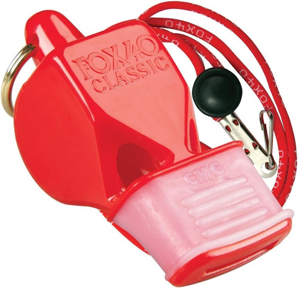 Fox 40 Classic CMG Pealess Safety Whistle 115 dB Red 9603-0108