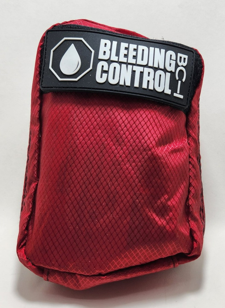 CUBIX SAFETY Bleeding Control Kit Intermediate CAT First Aid Red Pouch