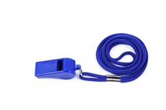 2 Pcs Plastic Whistle with Lanyard for Coaches Referees Officials Sports