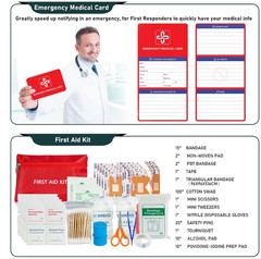 Emergency Survival Kit First Aid Bug Out Tactical Prepper Kit 262 Piece Set