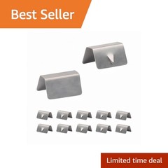 Fiknonk Car Wind Deflector Buckles 12 PCS Silver