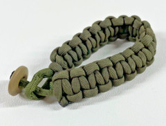 Handmade Braided Paracord Bracelet w/Button Clasp