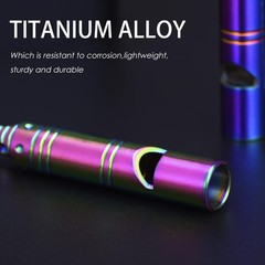 Whistle Emergency,Titanium Whistle Necklace Keychain Loud up to 120db,Emergen…