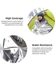8 Pack Emergency BLANKET Thermal Survival Safety Insulating Mylar Heat 84″ X52″