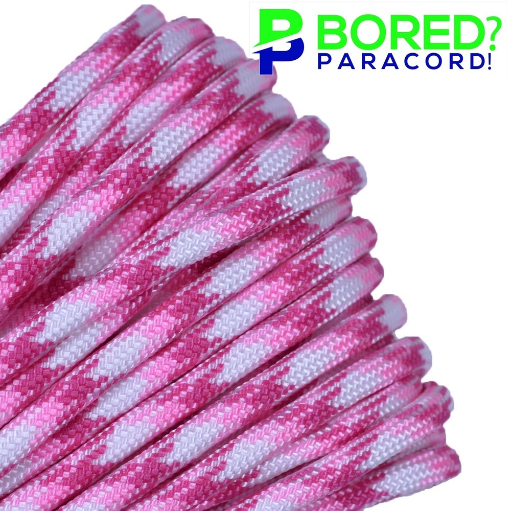 Breast Cancer Awareness – 100 FT – 550 Paracord Rope 7 strand Parachute Cord