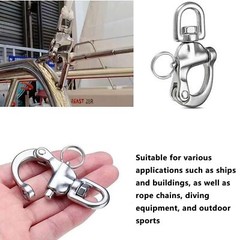 Boat Jaw Swivel Eye Snap Shacklequick Release Bail Rigging Sailing Boat Marine 3