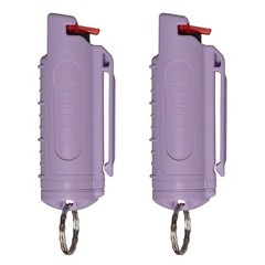 POLICE MAGNUM Keychain Pepper Spray Self Defense 2 Pack .50 oz Lilac Molded Case
