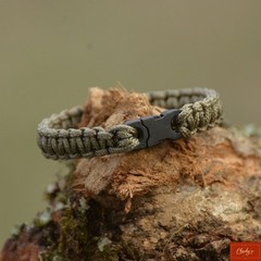 Men’s Survival Paracord Bracelet Khaki 5.75″-6″ Wrist Handmade USA(198)