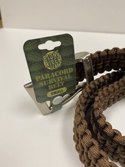 Stone River 550 lb Paracord Survival Belt Size Small 28-32 Waist Coyote SRG1SBSO