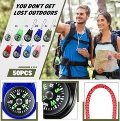 Compass for Kids Hiking and Survival Small Mini Pocket Compasses Keychain 150