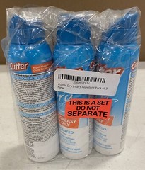 Cutter Dry Insect Repellent Spray Not Greasy or Oily HG-960583 Three 4oz cans