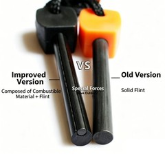 Fire Starter Flint Steel Striker Survival Kit Ferro Rod Camping Outdoor Tool