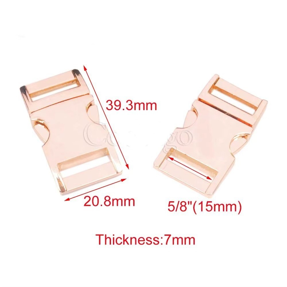 Metal 10mm 15mm 20mm 25mm Side Release Buckle Clasp for Paracord Bracelet