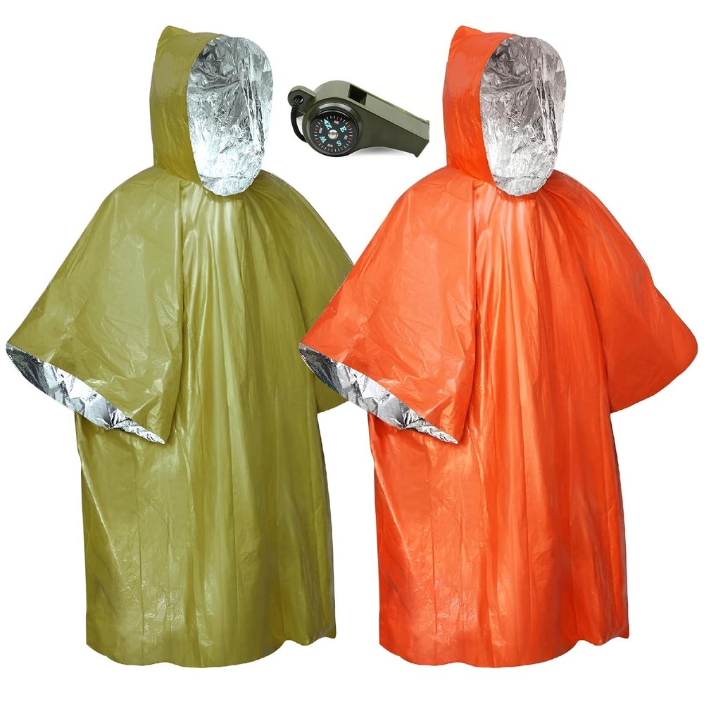 Rescue Blanket Gold Silver, 2 Piece Rescue Blanket with Insulated Coating…
