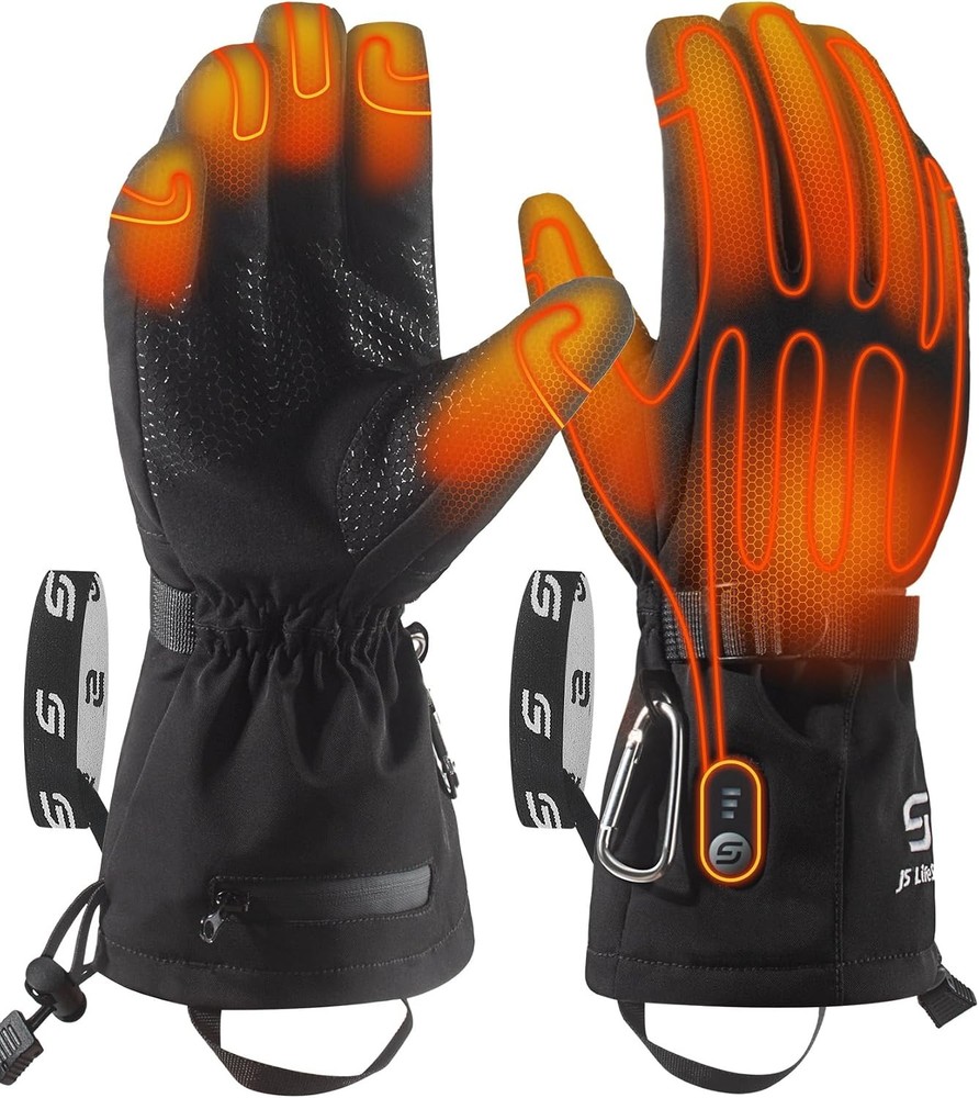 JS LifeStyle Heated Gloves HG-01 7.4V Rechargeable Touchscreen S BLACK