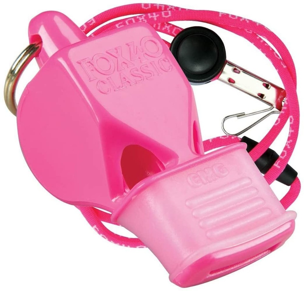 Classic CMG Whistle with Lanyard Referee-Coach, Safety Alert-Pink