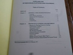U.S ARMY HANDBOOK CARE AND USE OF CLOTHING AND EQUIPMENT BOOK