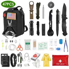 47PCS Survival Kit Emergency Gear EDC Outdoor Camping Hiking Tool Set