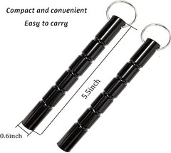 2 Pcs Self Defense Keychain Set,Portable Metal 2-pack of keychain, aluminum Blun
