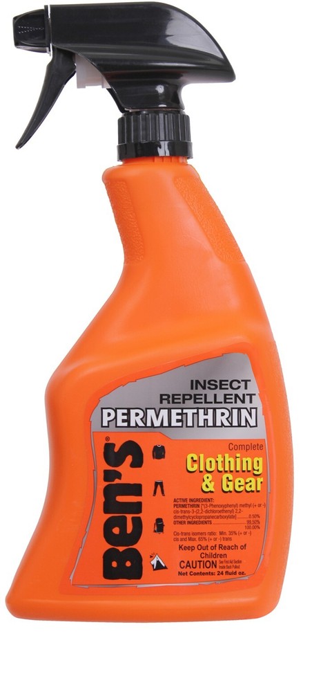 Ben’s Permethrin Clothing & Gear Insect Repellent Treatment Spray Bottle 24oz.