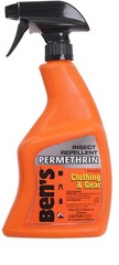Ben’s Permethrin Clothing & Gear Insect Repellent Treatment Spray Bottle 24oz.