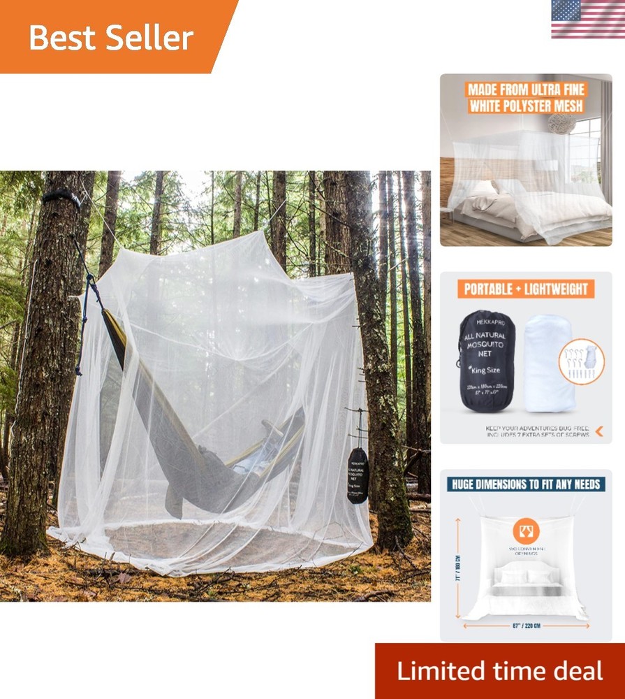 Breathable Mosquito Net with Integrated Carry Bag – Ideal for Outdoor Relaxation