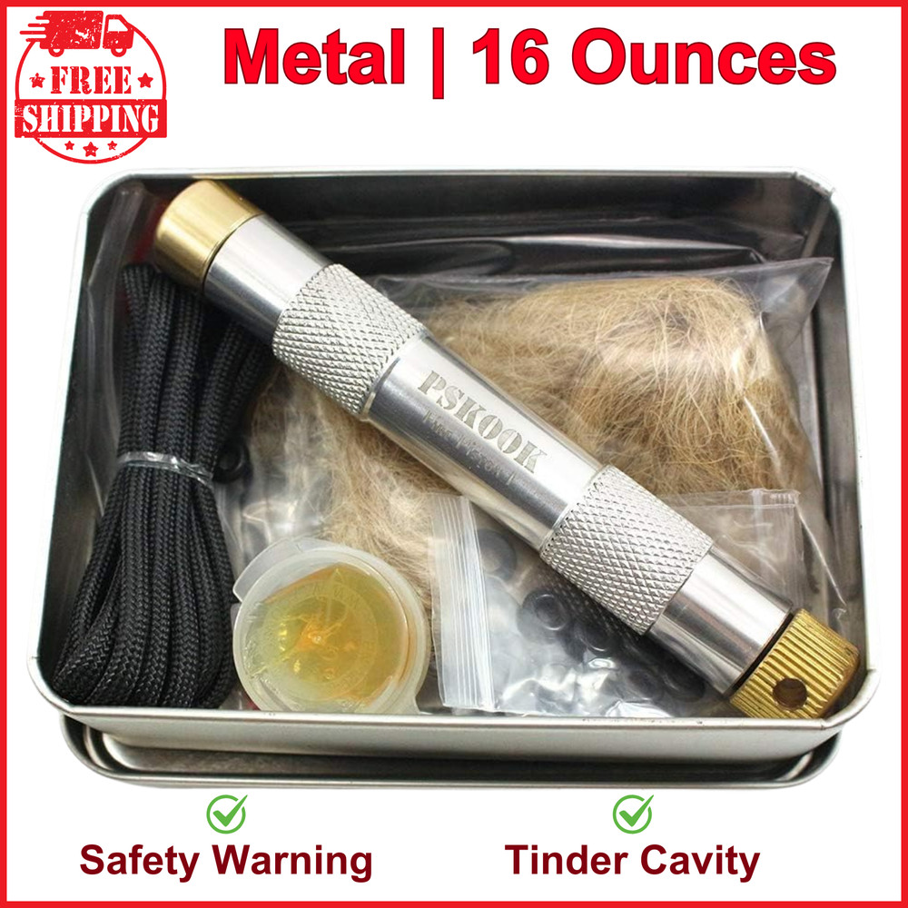 PSKOOK Metal Fire Piston Educational Campers/Survival/Preppers Scientific Lesson