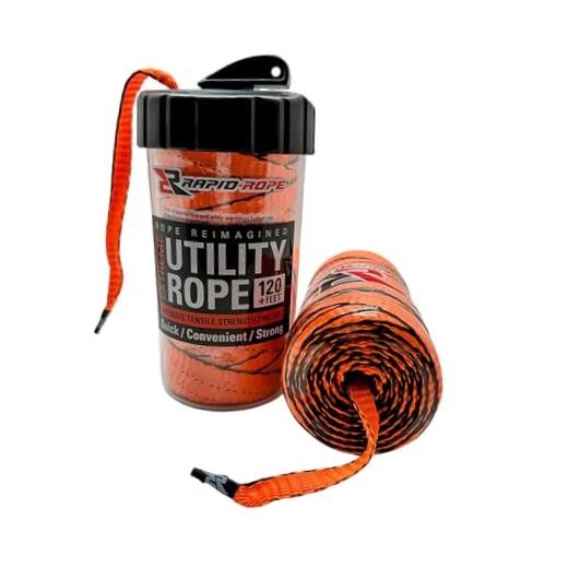 Rapid Rope Canister Tactical Paracord, 1100lb Test, USA Made | 120ft Orange