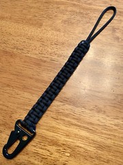 (HK Set) 10” Wallet Tether & 6” Carabiner Keychain 550 Paracord Leash Lanyard