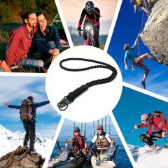 2 Pieces Heavy Duty Paracord Lanyard Braided 550 Necklace Keychains Whistles Wri
