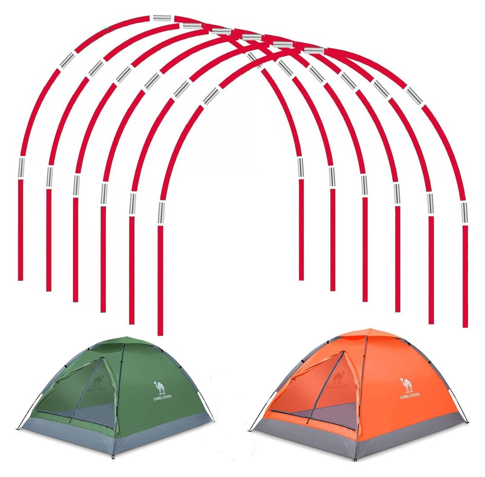 DIY Poles for Bike Tent, Tent Pole Replacement, 17 inches- 36 packs( red )