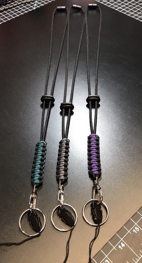 CUSTOM 20″ paracord Neck lanyard ID lanyard / Key Chain/Whistle Strap (3 For 16)
