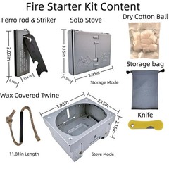 Compact Survival Fire Starter Kit – All‑in‑One Ignition and Cooking