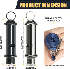 Dual Emergency Whistles (2 Pack) – 120Db Survival Whistles for Hiking, Camping &