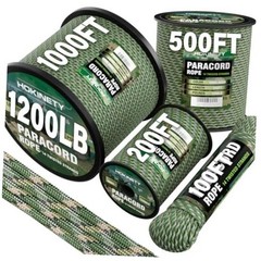 1200 Paracord Rope – 4.4mm 14 Strand Nylon Parachute Spool 100 ft Camo Green