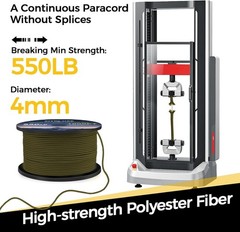 Paracord 550 Utility Rope 4mm 7 Strands Dry-Treated for Camping Hiking Survival