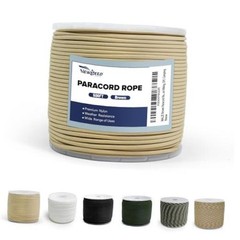 Paracord 550lb, Nylon Rope 500FT, Tactical Parachute Cord, Type III 500ft Brown