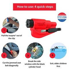 Accessory Pack The Original Emergency Keychain Car Escape Tool, 2-in-1