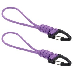 2 Pcs Keychain with Carabiner Lock Clip Hook Clasp Parachute Rope