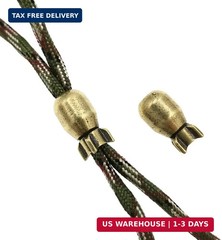EDC Mini Bomb Brass Paracord Beads,2pcs Antique Knife Lanyard Cord Beads Keychai