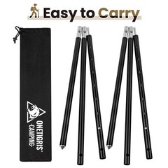 ONETIGRIS Upgraded Tent Poles – Set of 2 Adjustable Telescoping Tarp Poles,…