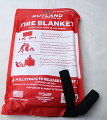 Rutland 4-Pack Home and Kitchen Emergency Fire Blanket AP2 Red Size: 40 x 40 in