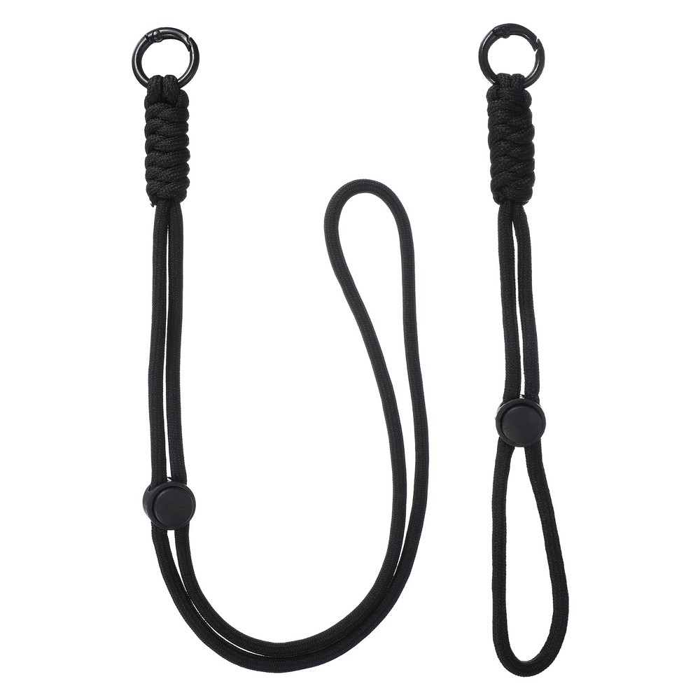 1Set Heavy Duty Paracord Keychain Lanyard for Keys , Black