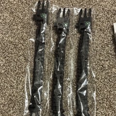 3-Pack Black Nylon Paracord Bracelets w/ Compass