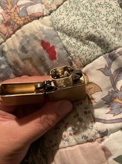 Zippo Solid Pocket Lighter, Brushed Brass with Solid Brass 204-000249