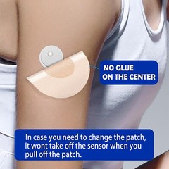 25-Pack Skin-Like Cotton Patches for Libre 3 – Sport-Friendly & Protective