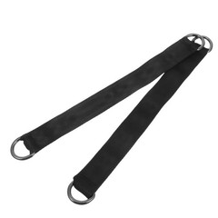 2Pcs Heavy Duty Nylon Tree Swing Strap Kit with D Rings Antislip Design Black